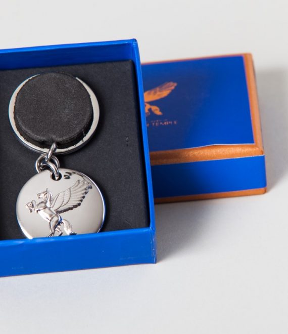 Silver Plated Keyring and box