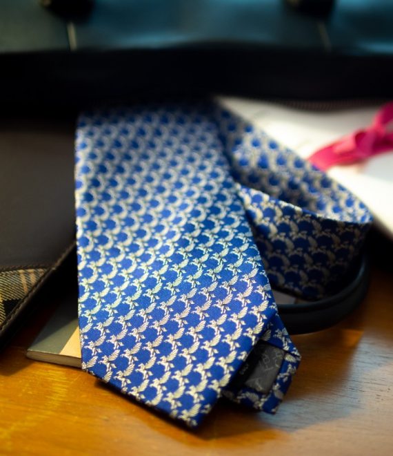 Patterned Inner Temple Tie