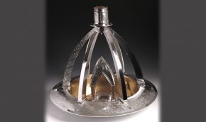 Millennium silver centrepiece by Rod Kelly